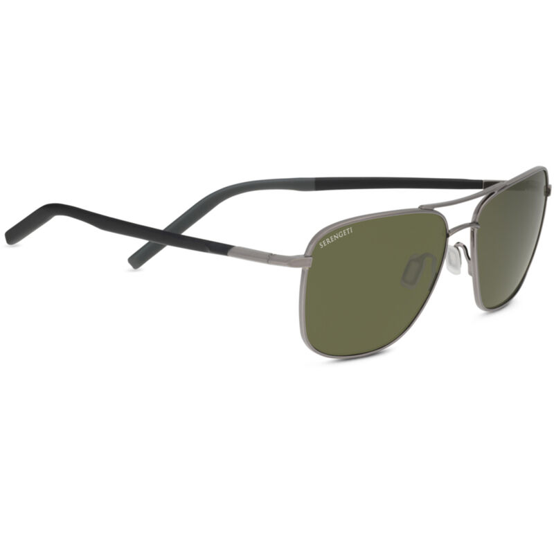SPELLO, Shiny Gunmetal with Black Temples and Grey inside Temple Tips-Mineral Polarized 555nm Cat 3 to 3, hi-res image number null